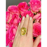 925 Sterling Silver Gold Plated Alpanite Ring Size 9.5