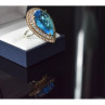 925 Sterling Silver With Gilding Blue Alpanite & CZ Ring Size 7.5