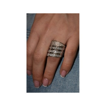 Beautiful 925 Sterling Silver CZ Ring Size 6.5