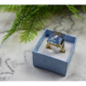 925 Sterling Silver Gold Plated Iolite Ring Size 6.5