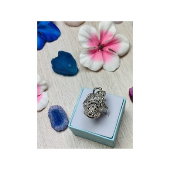 925 Sterling Silver Black Spinel Ring Size 7.5