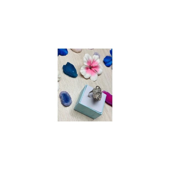 925 Sterling Silver Black Spinel Ring Size 7.5