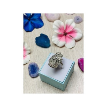 925 Sterling Silver Black Spinel Ring Size 7.5