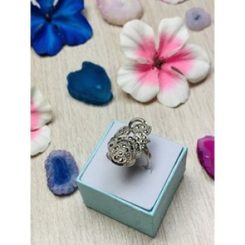 925 Sterling Silver Black Spinel Ring Size 7.5