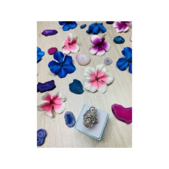 925 Sterling Silver Black Spinel Ring Size 7.5