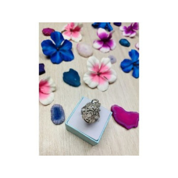 925 Sterling Silver Black Spinel Ring Size 7.5