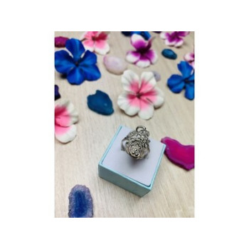 925 Sterling Silver Black Spinel Ring Size 7.5