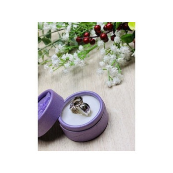 925 Sterling Silver Hessonite Ring Size 7.5