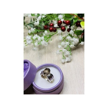 925 Sterling Silver Hessonite Ring Size 7.5