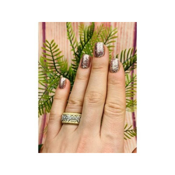 925 Sterling Silver Gold Plated CZ Ring Size 7