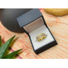 925 Sterling Silver Gold Plated CZ Ring Size 7