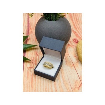 925 Sterling Silver Gold Plated CZ Ring Size 7