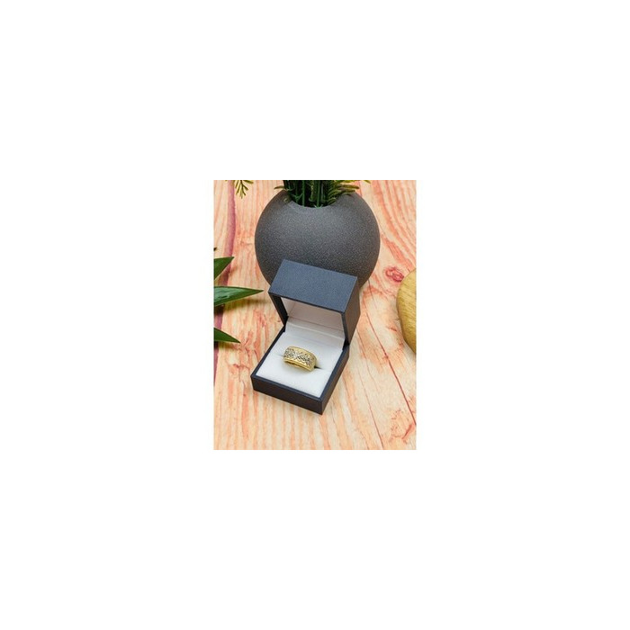 925 Sterling Silver Gold Plated CZ Ring Size 7