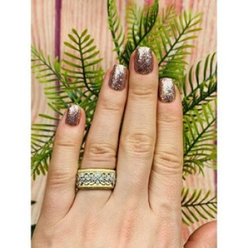 925 Sterling Silver Gold Plated CZ Ring Size 7