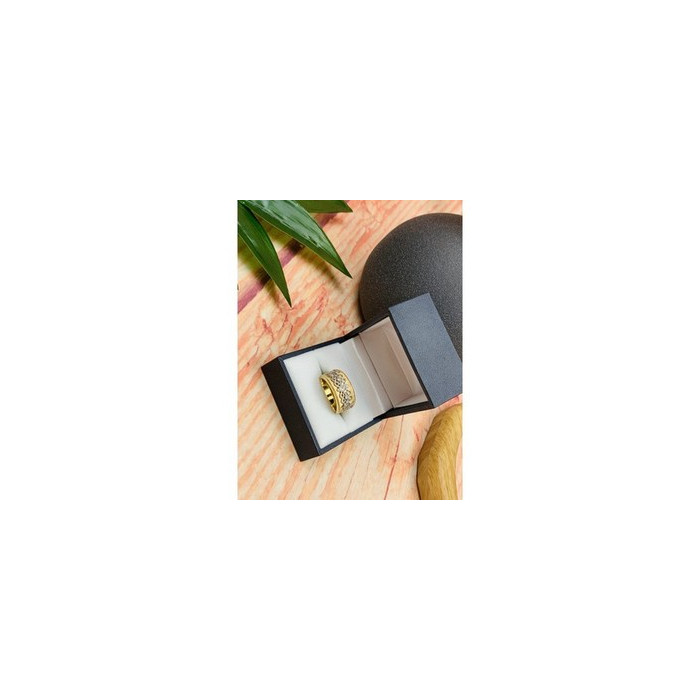 925 Sterling Silver Gold Plated CZ Ring Size 7