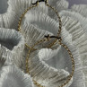 Elegant Hoop Gold Plated Earrings Length 1.50 Inch