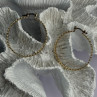 Elegant Hoop Gold Plated Earrings Length 1.50 Inch