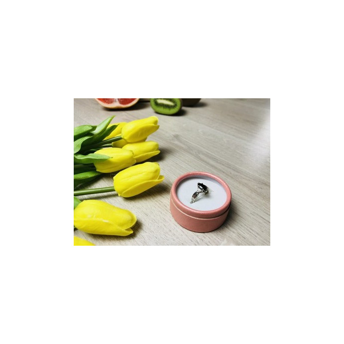 925 Sterling Silver Black Nephrite ( Jade ) Ring Size 10