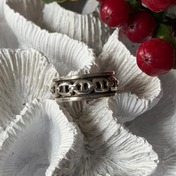 Vintage Spinning 925 Sterling Silver Ring Size 9