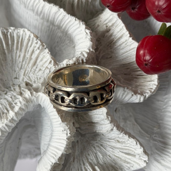 Vintage Spinning 925 Sterling Silver Ring Size 9