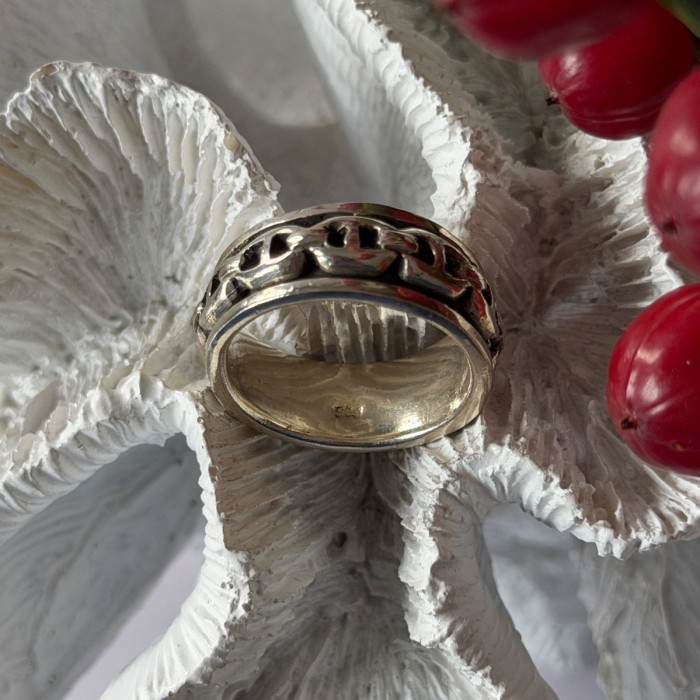 Vintage Spinning 925 Sterling Silver Ring Size 9