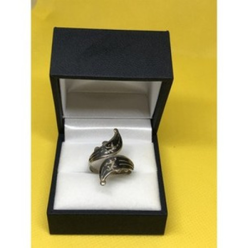 Vintage 925 Sterling Siamese Silver Ring Size 7.5