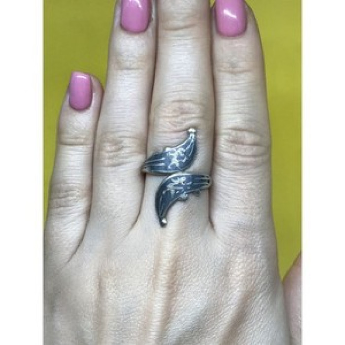 Vintage 925 Sterling Siamese Silver Ring Size 7.5