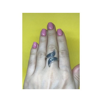 Vintage 925 Sterling Siamese Silver Ring Size 7.5