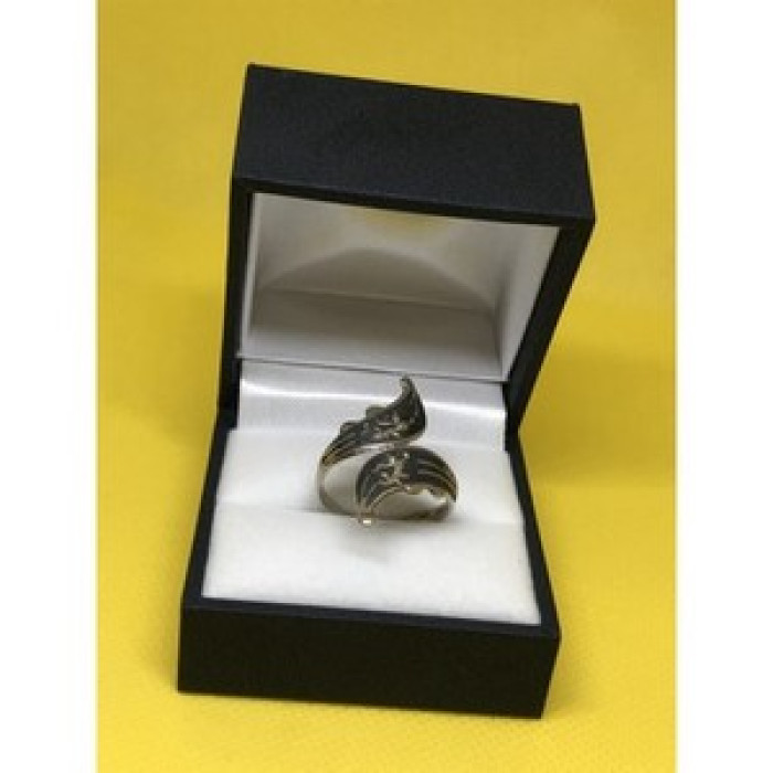Vintage 925 Sterling Siamese Silver Ring Size 7.5