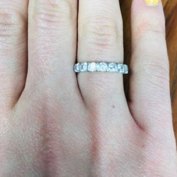 925 Sterling Silver CZ Ring Size 6.5