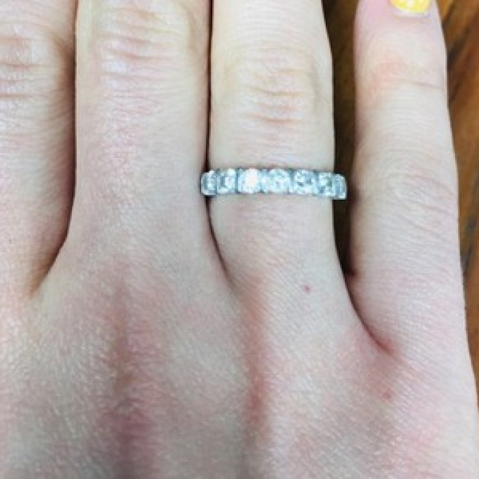 925 Sterling Silver CZ Ring Size 6.5