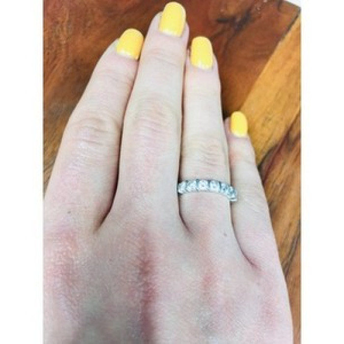 925 Sterling Silver CZ Ring Size 6.5