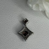 925 Sterling Silver Hessonite & Beryl Pendant Length 1.10 Inch
