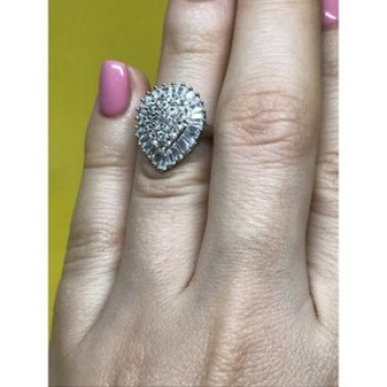 925 Sterling Silver CZ Ring Size 5.5