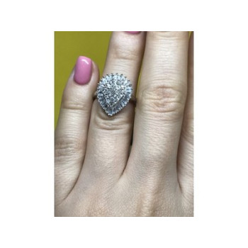 925 Sterling Silver CZ Ring Size 5.5
