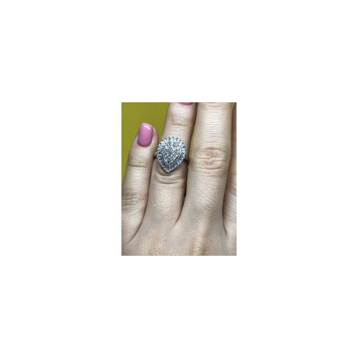 925 Sterling Silver CZ Ring Size 5.5