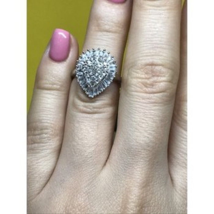 925 Sterling Silver CZ Ring Size 5.5