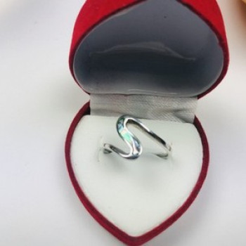 925 Sterling Silver Haliotis Ring Size 7.5