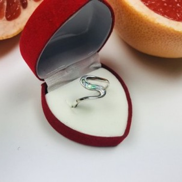 925 Sterling Silver Haliotis Ring Size 7.5
