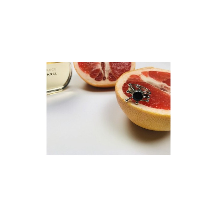 925 Sterling Silver Black Tourmaline (Sherl) Ring Size 6.5