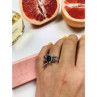 925 Sterling Silver Black Tourmaline (Sherl) Ring Size 6.5