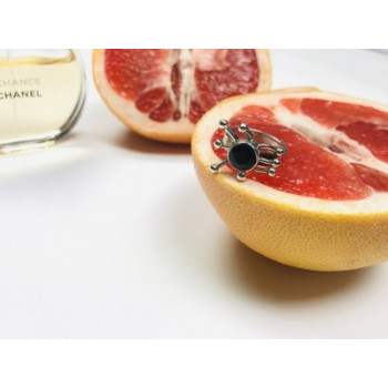 925 Sterling Silver Black Tourmaline (Sherl) Ring Size 6.5