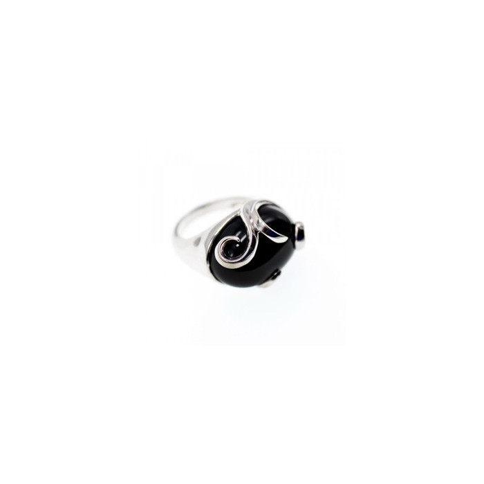 925 Sterling Silver Onyx Ring Size 6