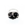 925 Sterling Silver Onyx Ring Size 6