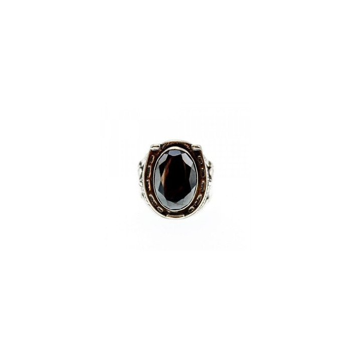 925 Sterling Silver Hematite Ring Size 8