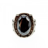 925 Sterling Silver Hematite Ring Size 8