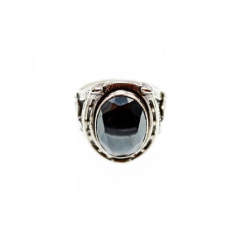 925 Sterling Silver Hematite Ring Size 8