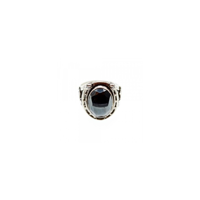 925 Sterling Silver Hematite Ring Size 8