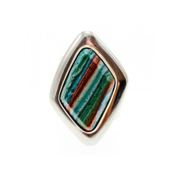 Vintage 925 Sterling Silver Jasper Ring Size 7