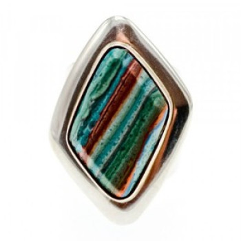 Vintage 925 Sterling Silver Jasper Ring Size 7